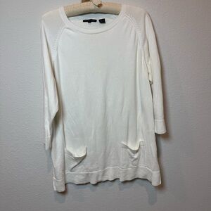 JEANNE PIERRE Cream Crew Neck Sweater